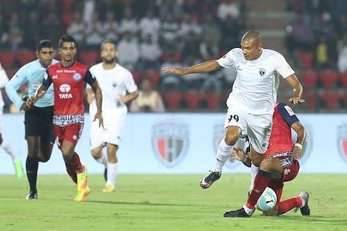 NorthEast put a lot of pressure on the Jamshedpur area, but the debutants thwarted all of the Highlanders' attacks. (Image: ISL)