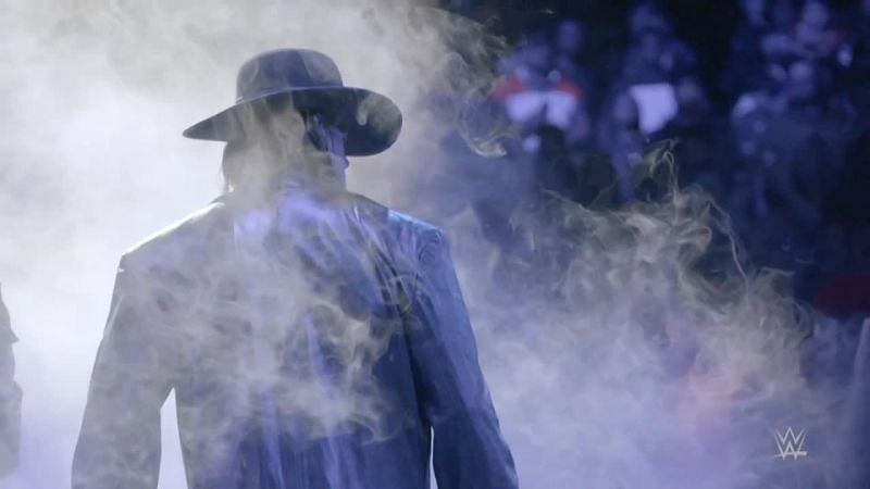Undertaker during his ring entrance