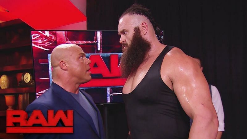 images via youtube.com Angle has made a return to action. Will a feud against Strowman also be in the works?