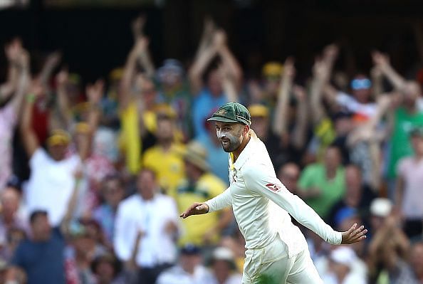Nathan Lyon effected a brilliant run-out to send Vince packing