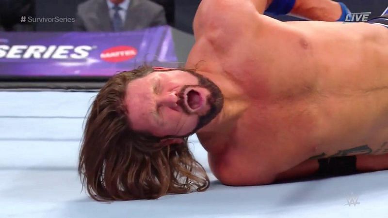 AJ Styles was in pain after a couple of botches involving Brock Lesnar.