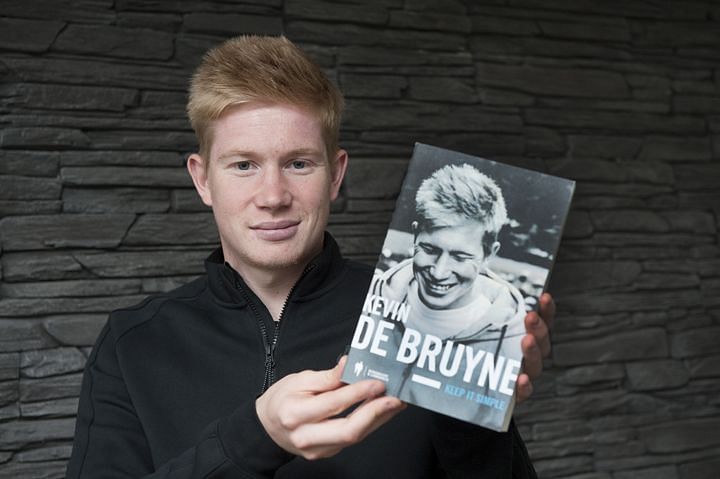 De Bruyne at the launch of his book