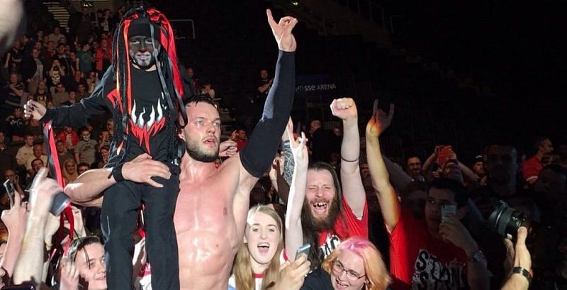 Finn Balor with fans in the crowd
