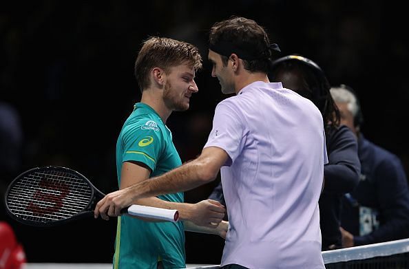 David Goffin and Roger Federer