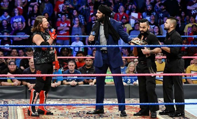 Jinder Mahal and AJ Styles will battle over the WWE Title this Tuesday