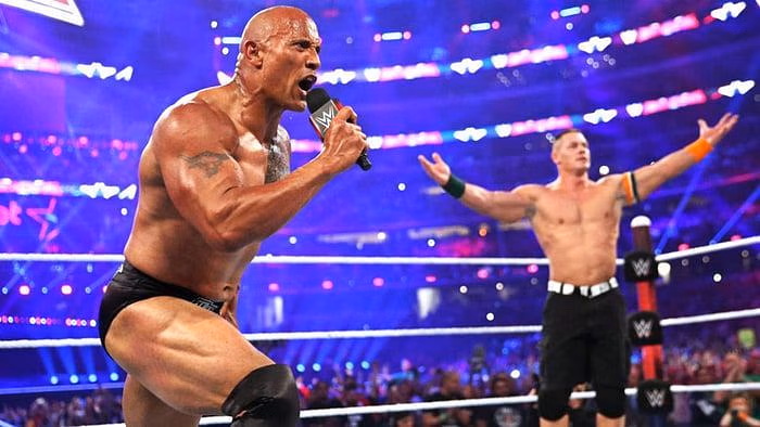 The Rock apparently suffered a shoulder injury