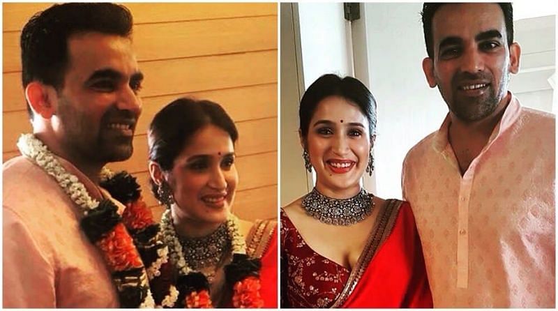 Image result for Zaheer Khan Ties knot with actress Sagarika Ghatge. Here are pictures of their wedding