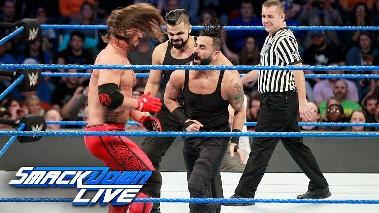 AJ Styles vs. Singh Brothers