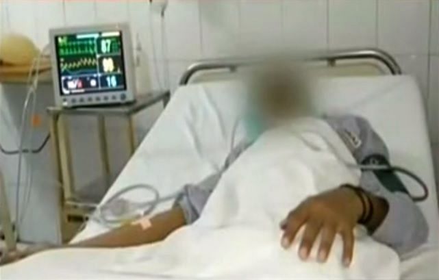 A 10th standard student was admitted to a hospital after being beaten up by his sports teacher