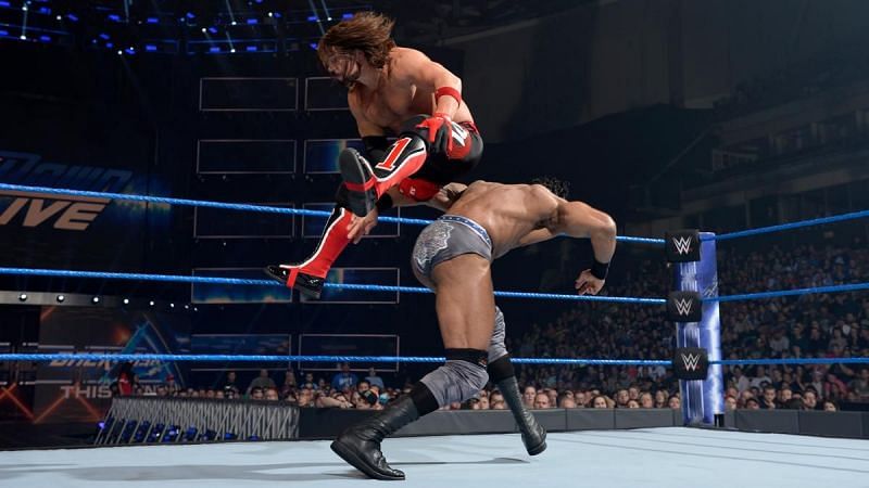 Jinder has another run at AJ Styles