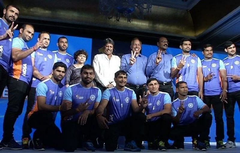 The Indian men&#039;s team at the World Cup last year