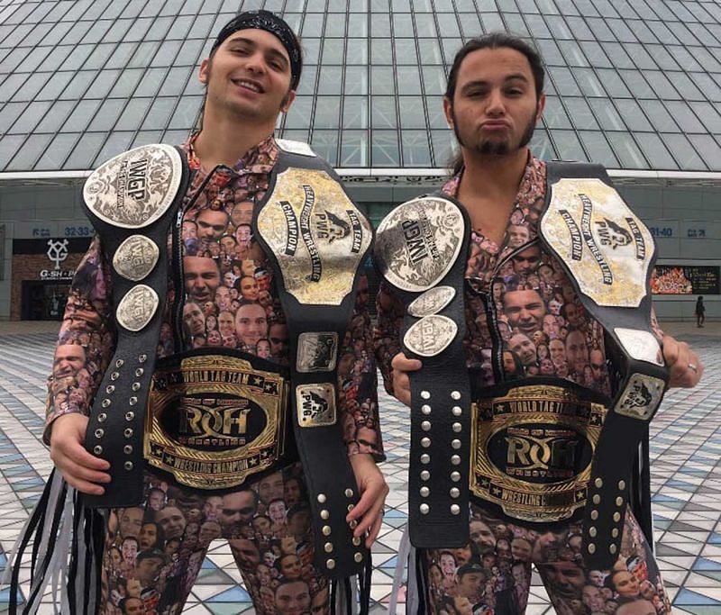The Young Bucks seem to always have gold around their waists.