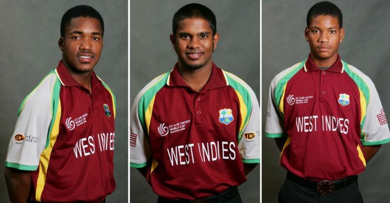 Darren Bravo, Adrian Barath and Kieran Powell