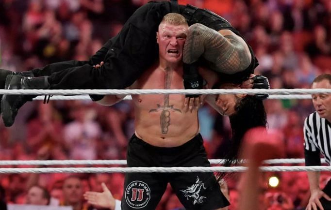 Will Brock be able to hold off the challenge of Reigns?