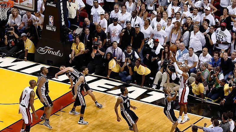 Ray Allen series saving shot against the Spurs in Game 6 of the 2013 Finals.
