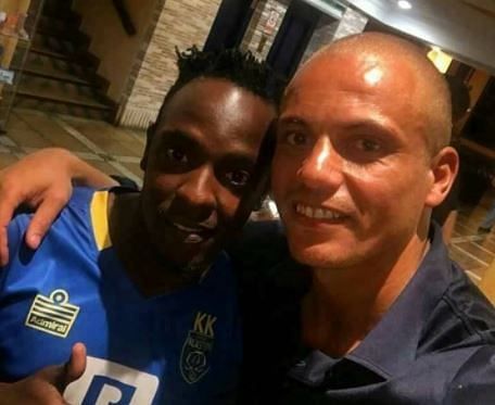 A picture of Kizito Keziron with Kerala Blasters star Wes Brown was leaked online. (Photo: Facebook)