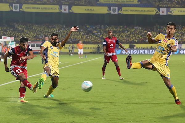 CK Vineeth missed one of the best chances of the game. (Photo: ISL)