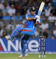 Indian former captain MS Dhoni using Reebok Blast