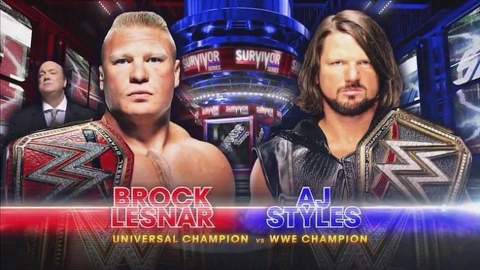 AJ Style vs. Brock Lesnar Jinder Mahal