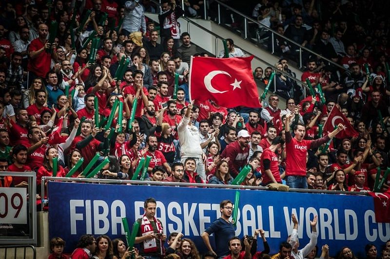 Turkey&#039;s fan base come to life during a victory against Latvia.