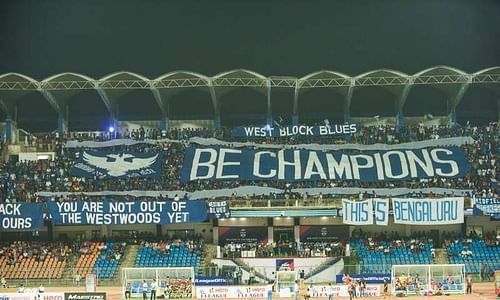 The famed West Block Stand at the Sree Kanteerava Stadium, home of Bengaluru FC