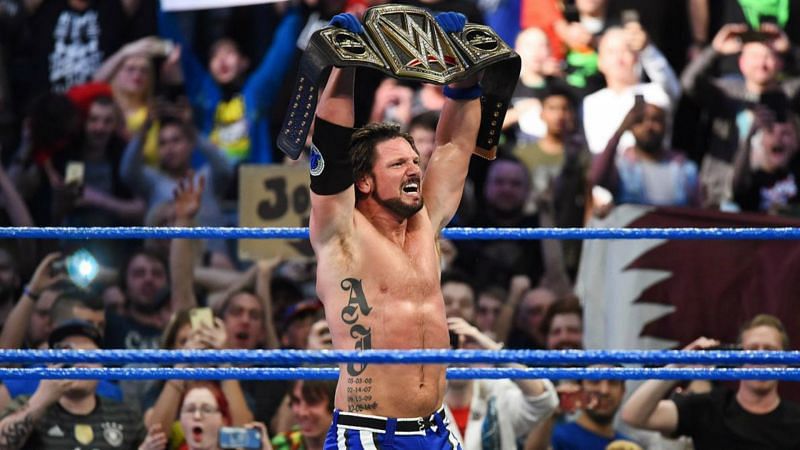 AJ Styles wins WWE title from Jinder Mahal