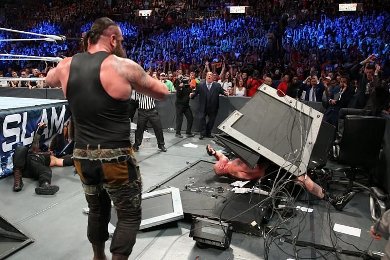 Brock Lesnar vs. Braun Strowman vs. Roman Reigns vs. Samoa Joe