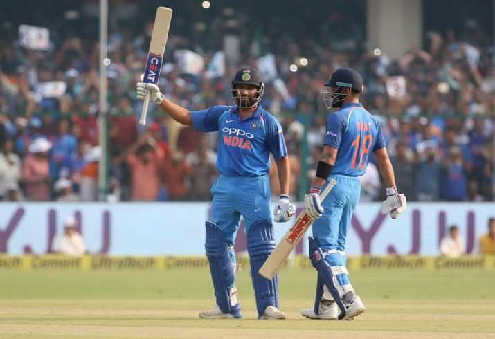 Image result for India vs New Zealand &acirc; Kanpur 2017 rohit virat