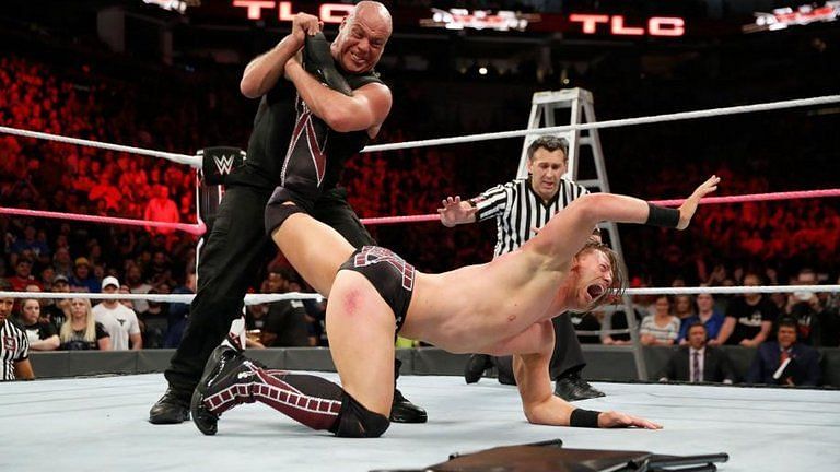 Kurt Angle wrestling as a member of The Shield