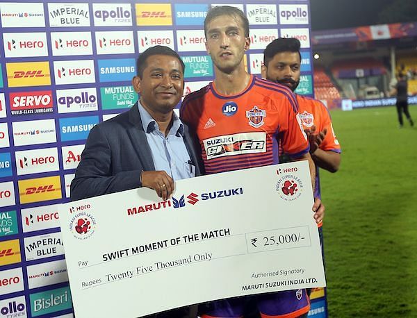 Rafael Lopez was awarded the &#039;Swift Moment of the Match&#039; for the clearance.
