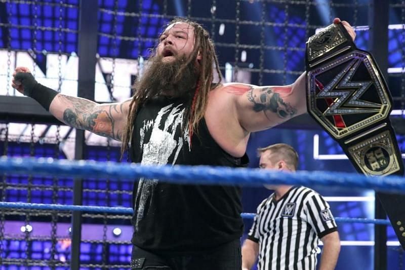 Bray Wyatt holding the WWE Championship