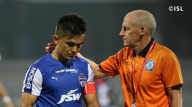 Chhetri did not have a good outing against Jamshedpur (Photo: ISL)