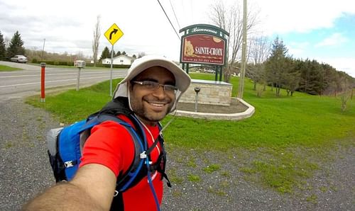 Sainte-Croix. 60 km in to Day 1. 24 km still to go.