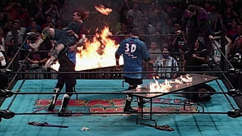 images via comicvine.gamespot.com ECW didn&#039;t shy away but rather used weapons to enhance some of their matches.