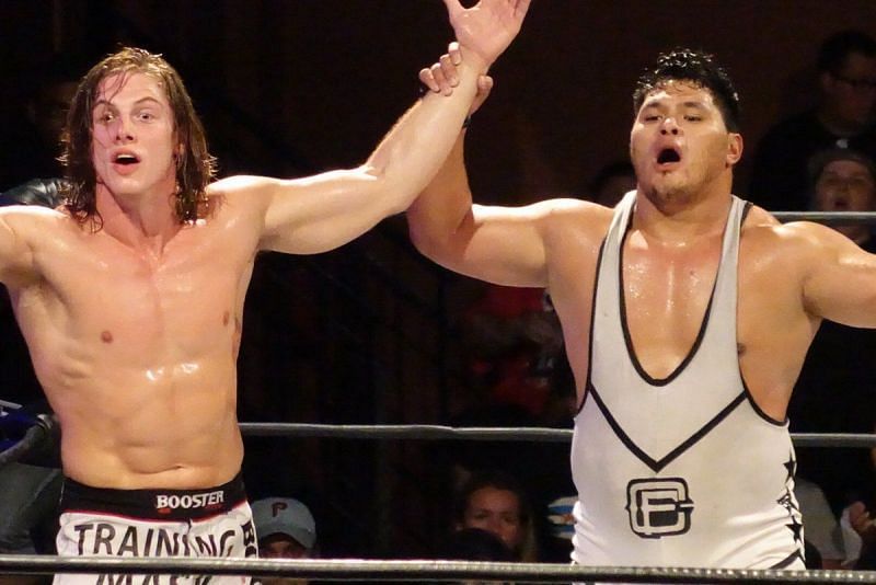 Matt Riddle (L) and Jeff Cobb (R) are the current PWG Tag Champions (Credit: AAW Wrestling)