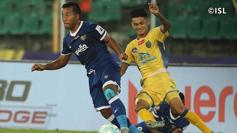 Jeje performed well in the derby against Kerala Blasters (Photo: ISL)