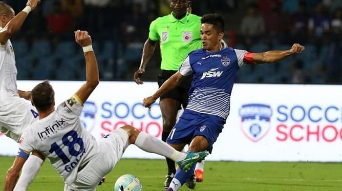 ISL 2017: Sunil Chhetri fit to play Jamshedpur FC match despite limping off after loss to Chennaiyin FC