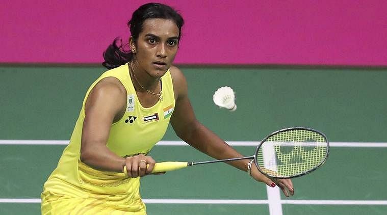 Sindhu plays Badminton for India