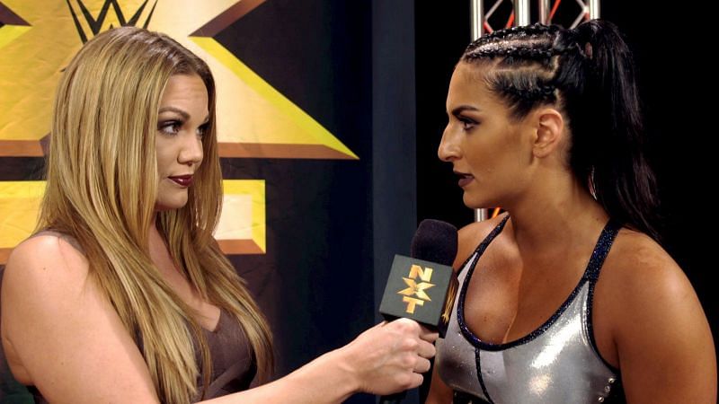 Sonya Deville (Right) performed for WWE&#039;s NXT brand, before being called up to RAW