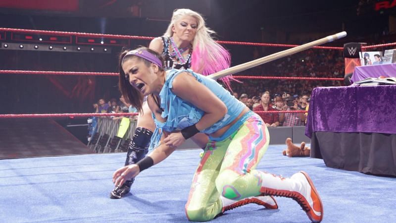 Alexa Bliss and Bayley in the ring