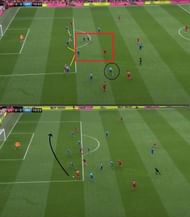 Emre Can & Georginio Wijnaldum overloaded the left side of the pitch with Moreno and the lack of numbers by Arsenal allowed Can to almost provide an assist.
