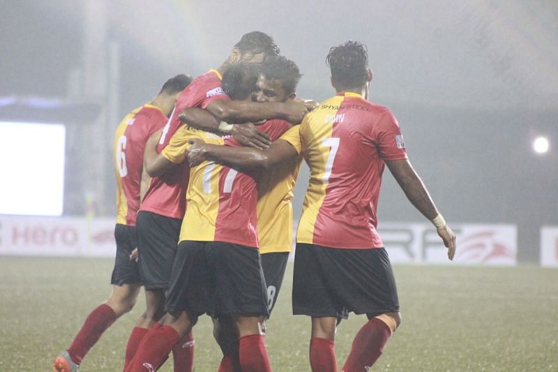 Laldanmawia Ralte after scoring his second goal against Shillong Lajong FC