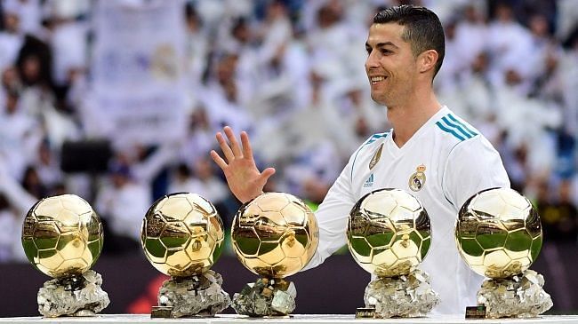 Cristiano Ronaldo 5 Ballon d&#039;Or trophies