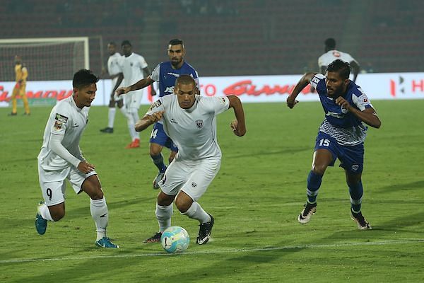 The NEUFC attack looked toothless. (Photo: ISL)