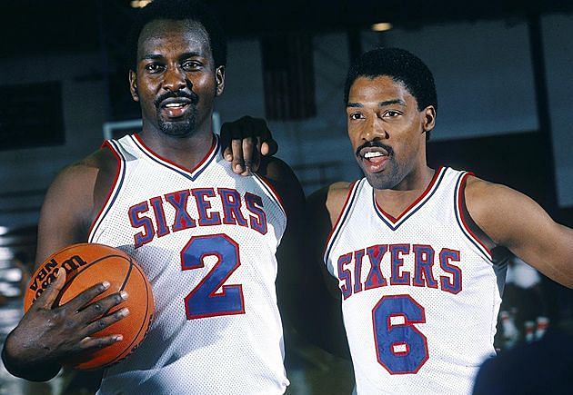 Moses Malone and Julius Erving (Image courtesy: si.com)