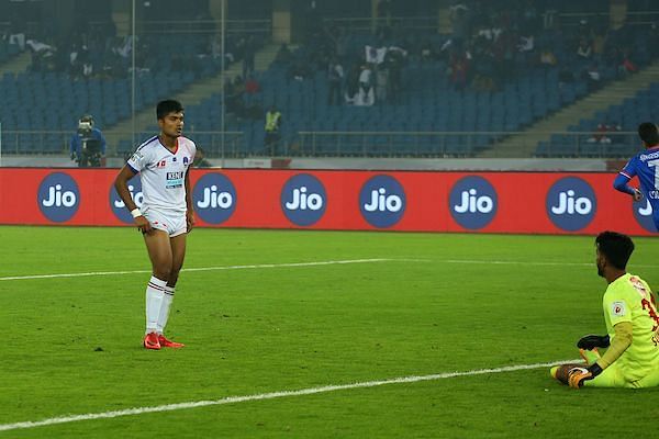 Pritam Kotal has been having a poor season. (Photo: ISL)