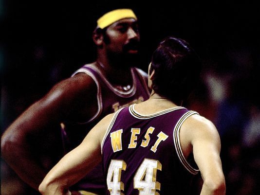Jerry West and Wilt Chamberlain