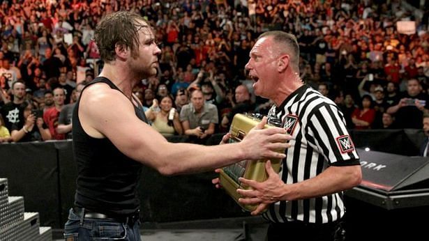 Ambrose cashing in his money in the bank contract