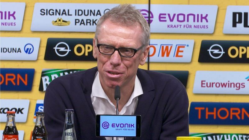 Peter St&ouml;ger after being appointed as the new head coach of Dortmund.