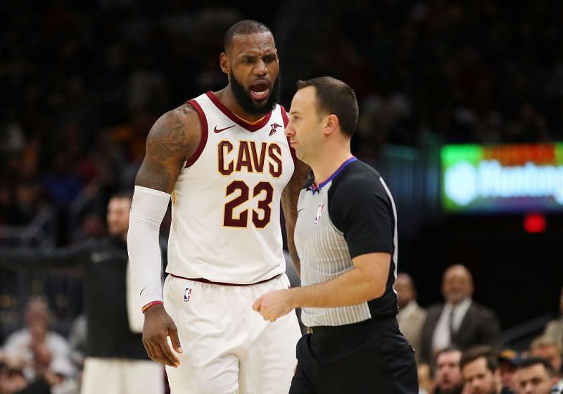 LeBron James was ejected in the game against his former team - the Miami Heat